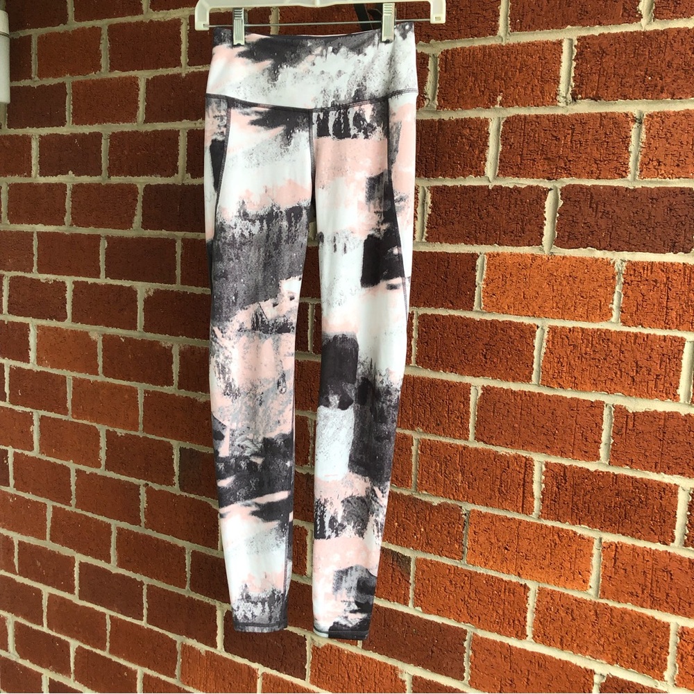 H&M Sport Leggings Grey White Pink Black Size XS —#036 - Picture 9 of 10